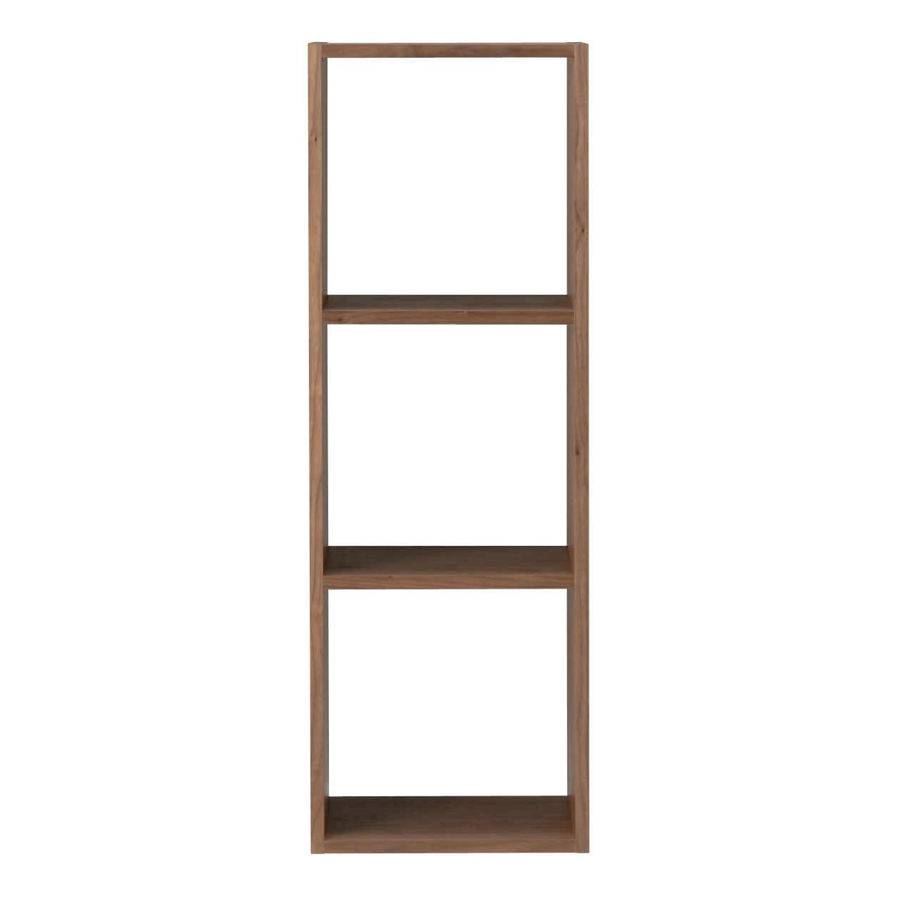 Wąski regał orzech z 3 półkami 42 x 28,5 x 121cm