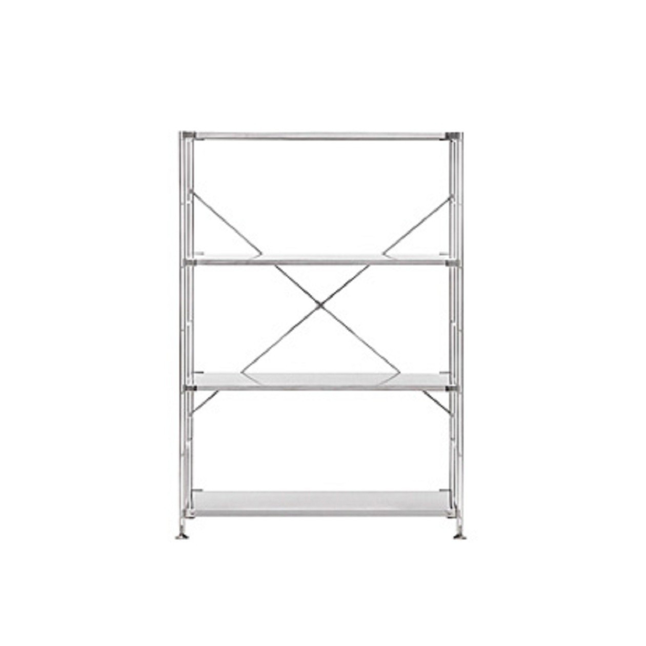 Szeroki regał stalowy z 4 półkami 86 x 41 x 120cm