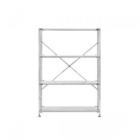 Szeroki regał stalowy z 4 półkami 86 x 41 x 120cm