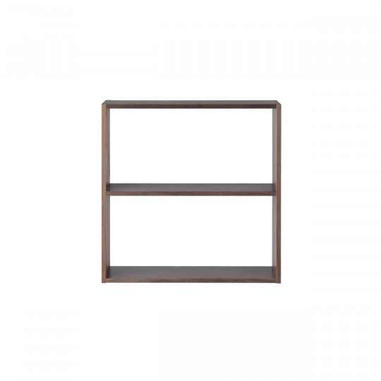 Szeroki regał orzech z 2 półkami 81,5 x 28,5 x 81,5cm