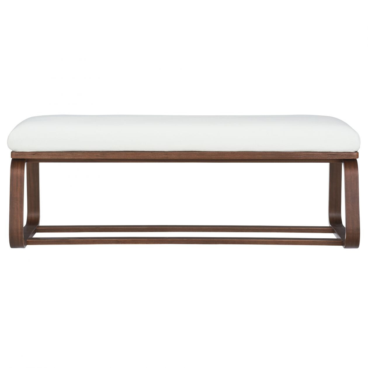 LD Ławka tapicerowana orzech 115x46x40,5cm