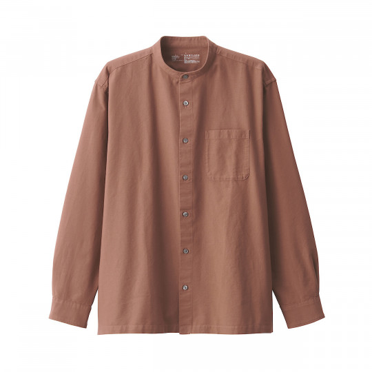 Koszula bawełniana w stylu oxford ze stójką w kratę w kolorze camel