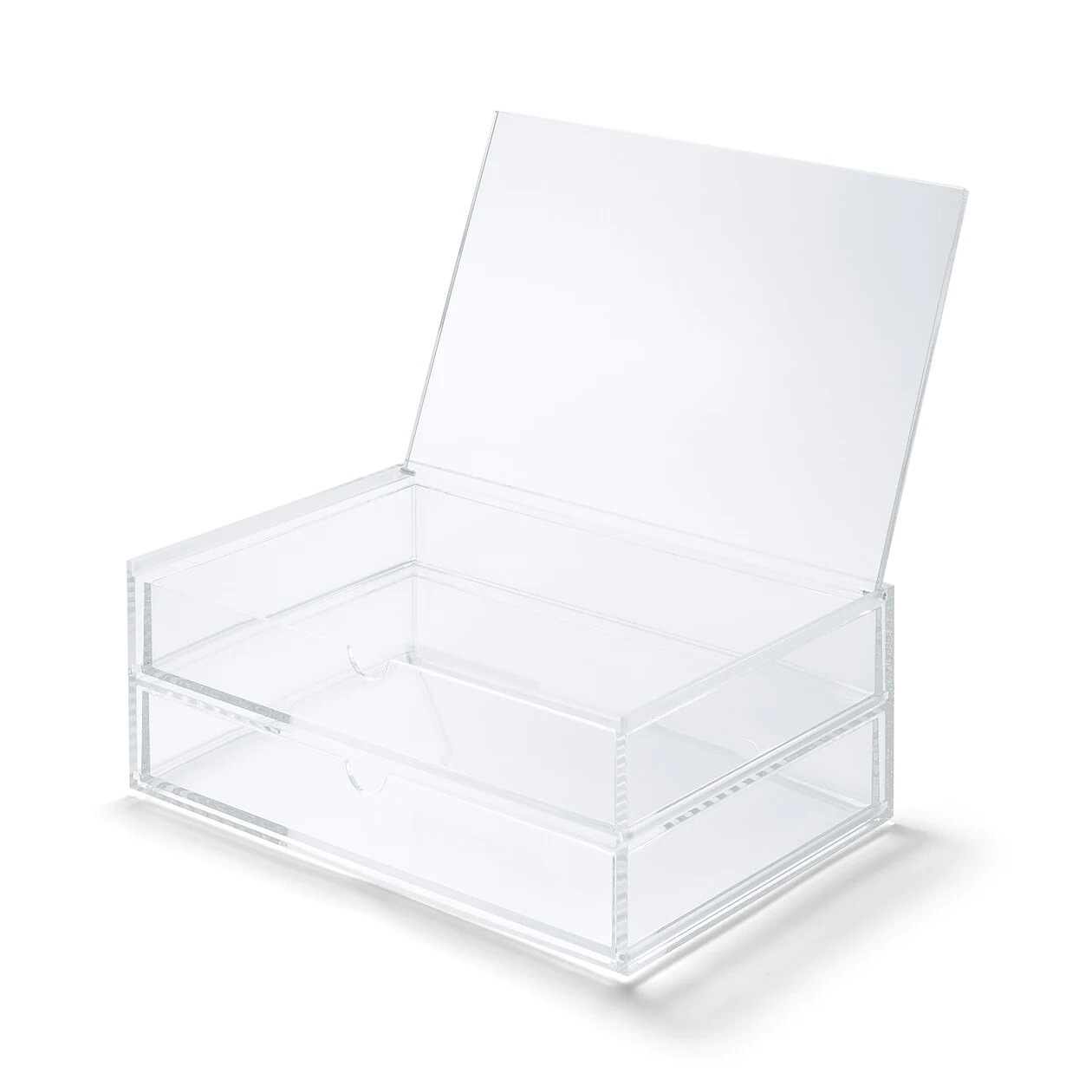 Szuflada akryl duża podwójna otwierana 25,5x17x9,5cm