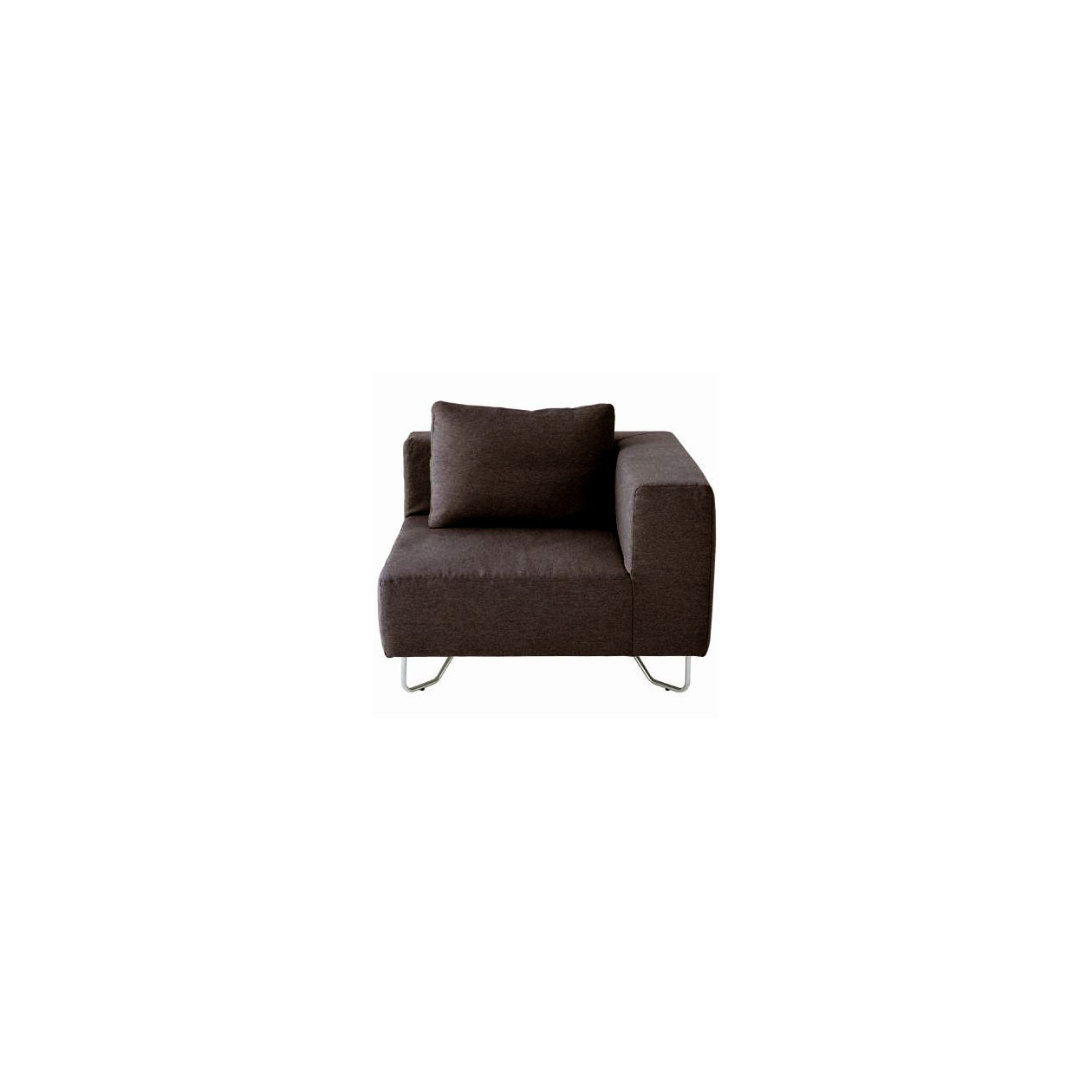 Czarno/szara sofa modułowa - element narożny 98 x 98 x 68cm