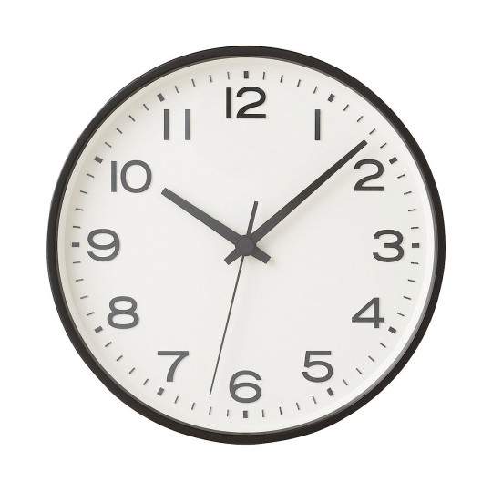 Zegar analogowy 26cm czarny