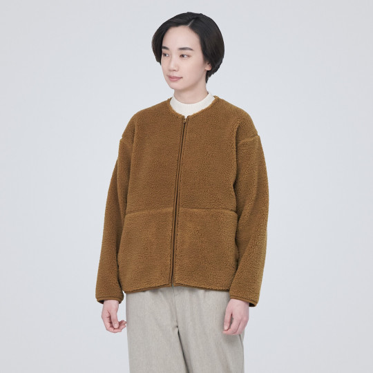 Bluza z polaru rozpinana karmelowa
