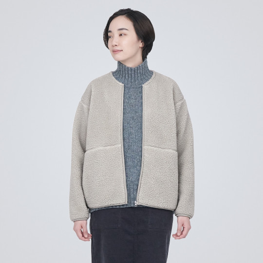 Bluza z polaru rozpinana jasnoszara