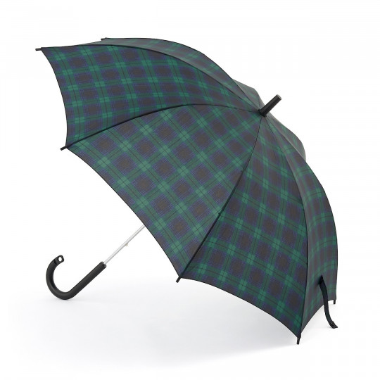 Parasol długi w granatowo-zieloną kratkę