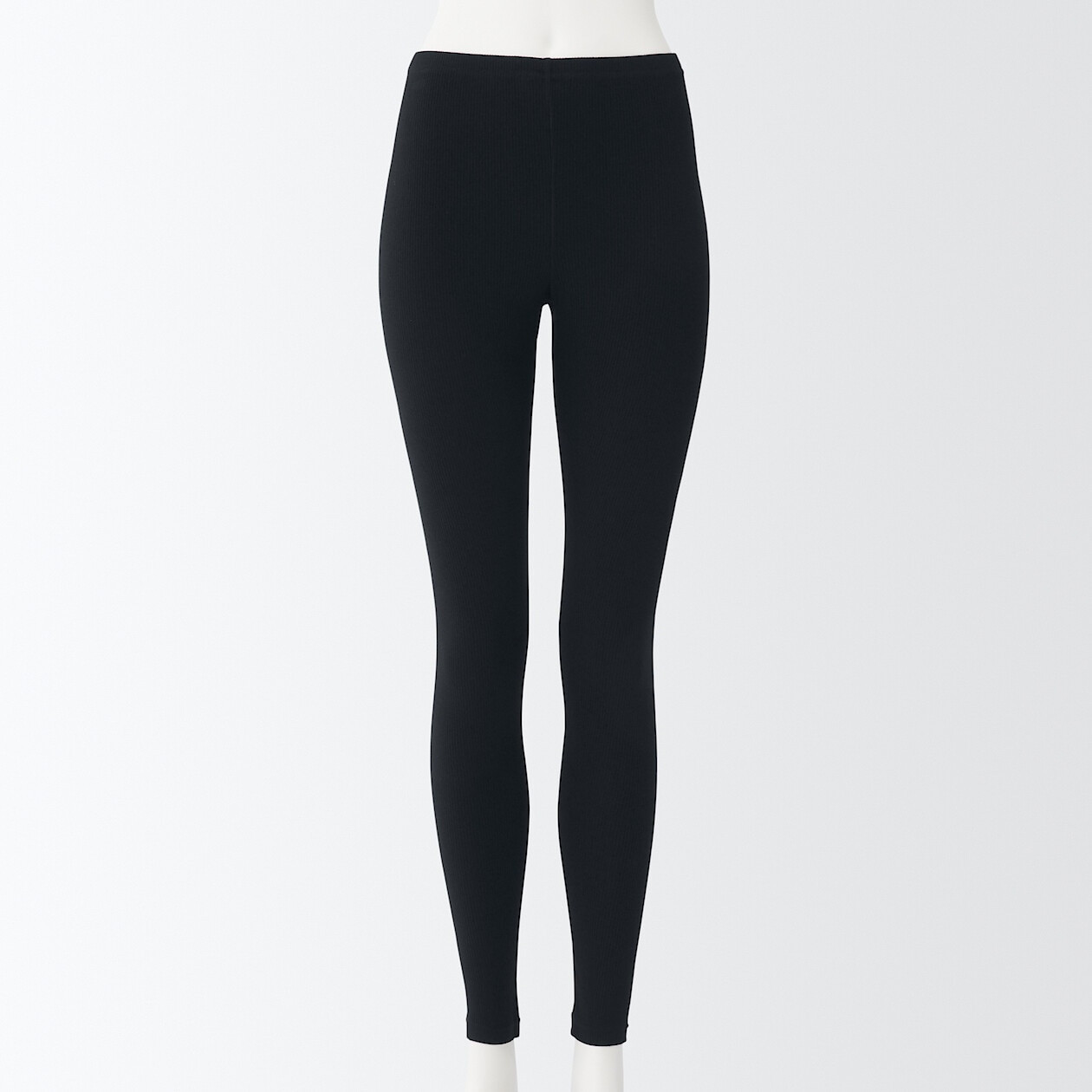 Legginsy prążkowane czarne