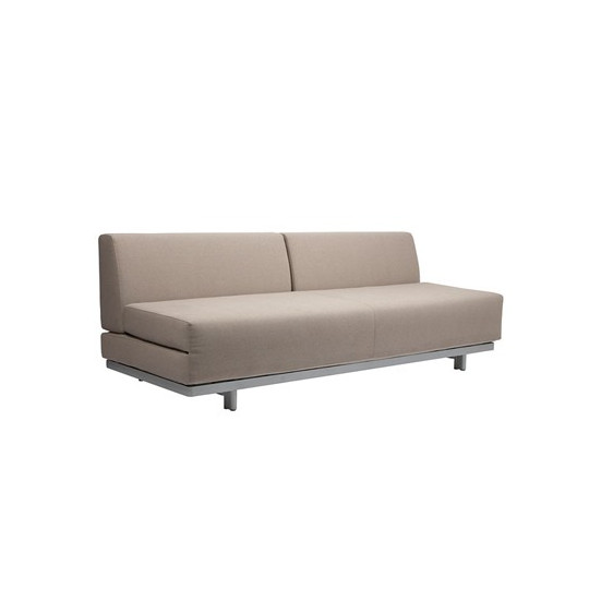 Beżowa, rozkładana sofa T2 w pokryciu z bawełny