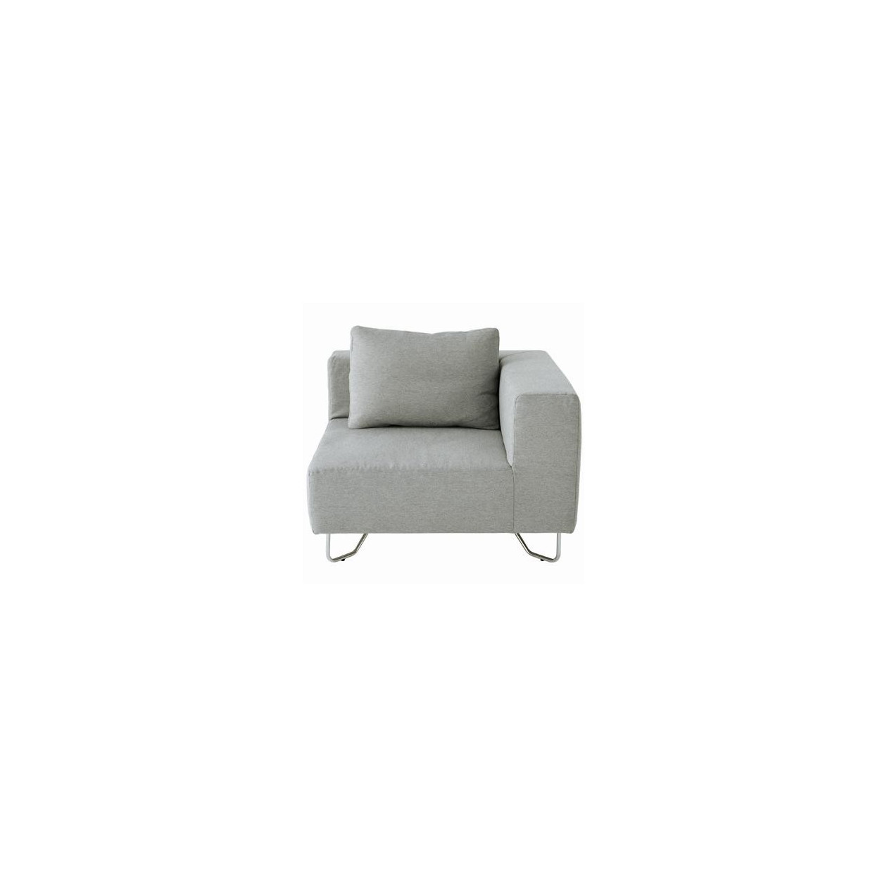 Szara sofa modułowa - element narożny 98 x 98 x 68cm