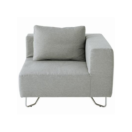 Szara sofa modułowa - element narożny 98 x 98 x 68cm