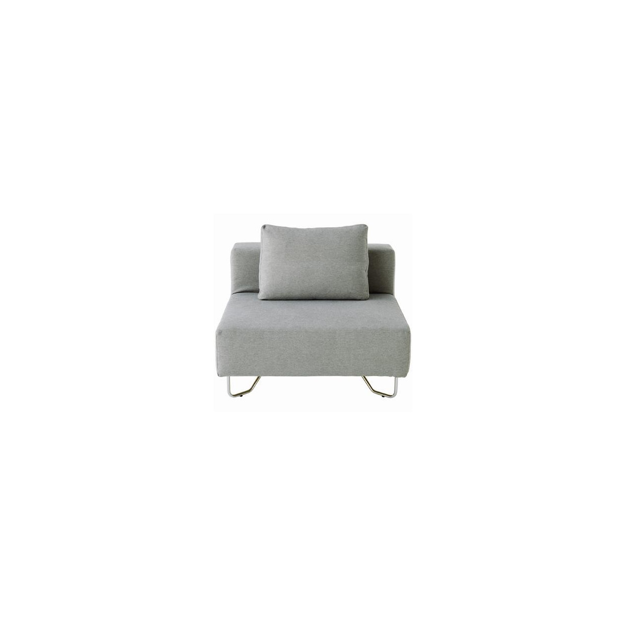 Szara sofa modułowa - element z oparciem 98 x 98 x 68cm