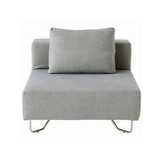 Szara sofa modułowa - element z oparciem 98 x 98 x 68cm