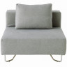 Szara sofa modułowa - element z oparciem 98 x 98 x 68cm