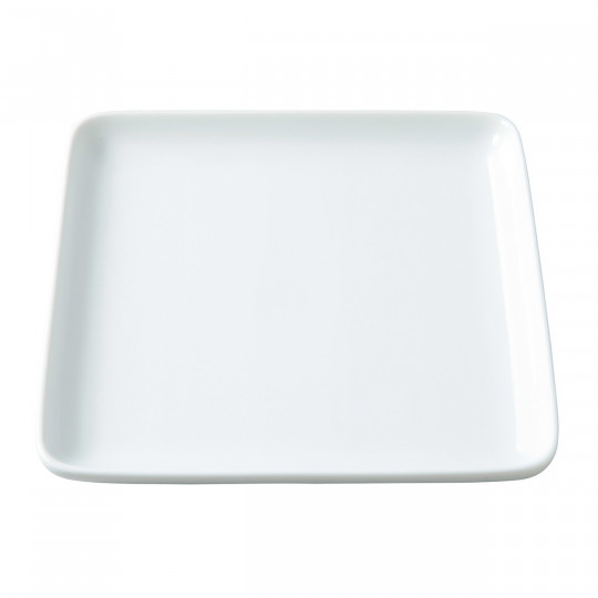 Talerz kwadratowy o długości 18cm wykonany z porcelany Hakuji