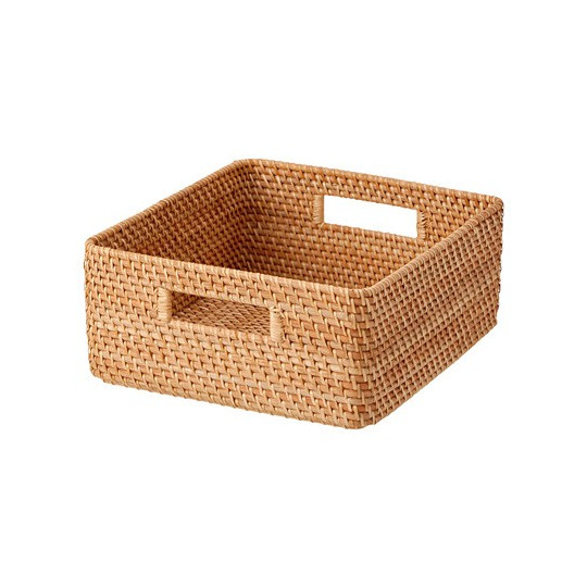Kwadratowy kosz rattanowy 35 x 36 x 16 cm